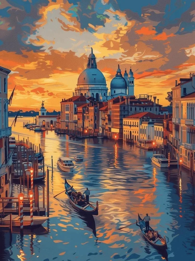 Venezia – Quadro da Colorare per Adulti | Dipingere con i Numeri